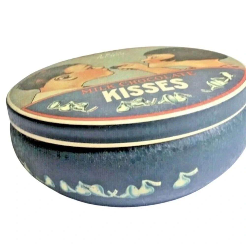 Hershey Milk Chocolate Kisses Vtg‎ 1982 Tin A Kiss for You Made in England